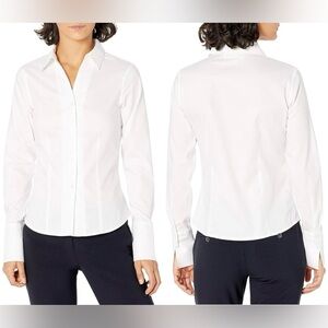Classic Women's White Button-Down Shirt - Tailored Fit